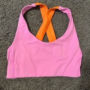 New Balance Pink & Orange Sports Bra - Size xs